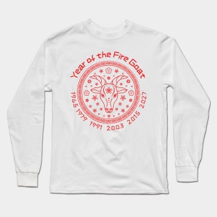 Chinese Year of the Fire Goat Long Sleeve T-Shirt